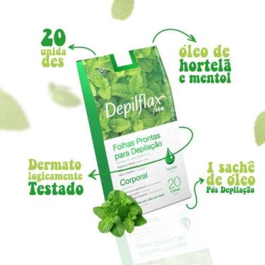 Imagem de Folhas Prontas para Depilação Facial Depilflax 20 unidades