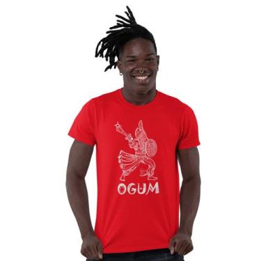 Imagem de Camiseta Ogum Orixá Umbanda Candomblé - BLACKCHIC, Vermelho, GG
