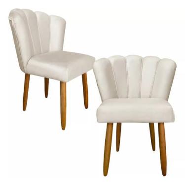 Imagem de Kit 2 Cadeira Poltrona Pétala Sala De Estar Penteadeira Luxo - Bl Deco