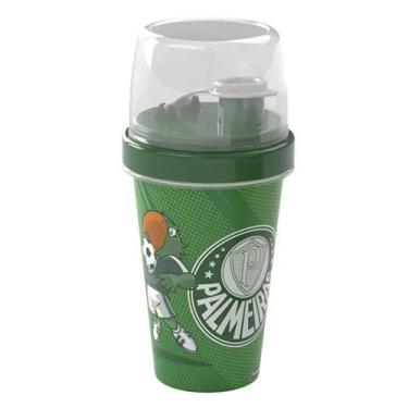Imagem de Mini Shakeira com Tampa - Palmeiras - 320 ml - 1 unidade - Plasútil - 