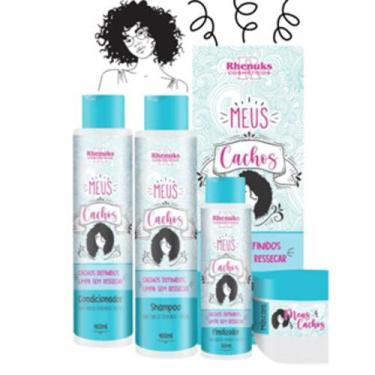 Imagem de Kit Capilar Meus Cachos Definidos - 4 itens - Tratamento Intenso - Rhe