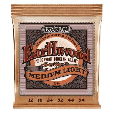 Imagem de Encordoamento Ernie Ball Violão Aço 012-054 Earthwood Phosphoro Bronze