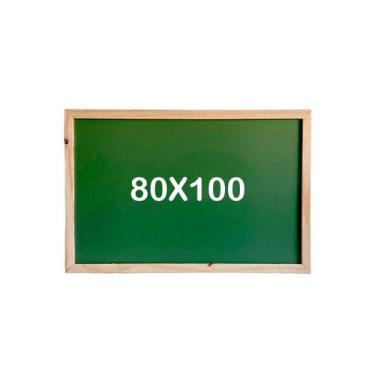 Imagem de Lousa Quadro Negro Escolar Clássico Verde 80x100 Giz Didático Sala De 