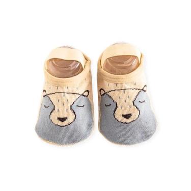 Imagem de Meia Sapatilha Antiderrapante Infantil Pietra Baby Unissex Algodão Con