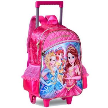 Imagem de Mochila Escolar Princesas Mágicas Rodinha 2 em 1 Tam G - Clio