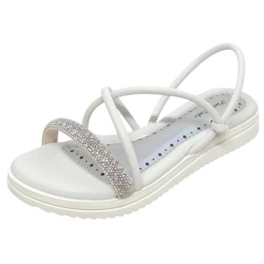 Imagem de Sandália Flatform Menina Estilo Conforto Brilho Pink Cats