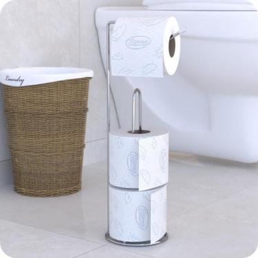 Imagem de Porta Papel Higiênico De Chão Suporte Papeleira Cromado ARM - CromoSho