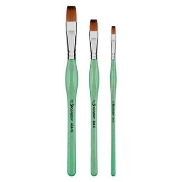 Imagem de Kit de Pincéis Ergonômicos Chato Condor 404 - 3 Unidades