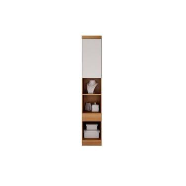 Imagem de Mesa De Cabeceira Modulada Armário Rizon C/ 1 Gaveta Cor Freijó/fendioff - Novo Horizonte