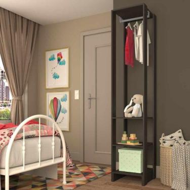 Imagem de Closet com 1 cabideiro e 2 Prateleiras EY105 LinhaYes Emovell, Grafite