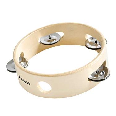 Imagem de MUSICUBE Pandeiro de 6" para Adultos E Crianças, Pandeiro de Madeira de Fileira Única com Guizos de Ferro Inoxidável, Instrumento de Percussão Educacional Portátil, Brinquedos para Casa, Material Esco