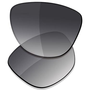 Imagem de SAUCER Lentes de reposição premium para óculos de sol Oakley Frogskins LX OO2043 | Frogskins LX Low Bridge Fit OO2039 High Defense - Cinza Gradiente Tint polarizado