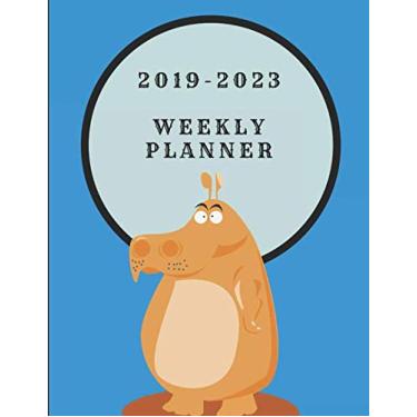 Imagem de 2019-2023 Weekly Planner: Hippo Themed Five Year Diary