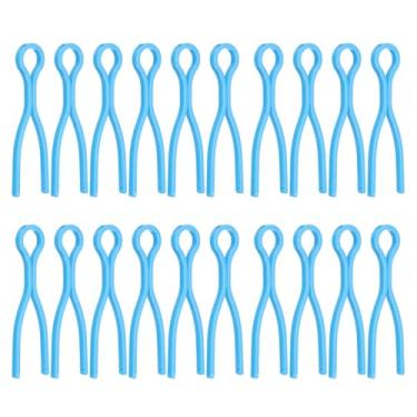 Imagem de HARFINGTON 100 peças de suportes de linha de bobina de plástico grampo de carretel de linha longa acessórios de máquina de costura braçadeira de controle de linha para organizar caudas de linha evitar