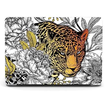 Imagem de Berkin Arts Capa para MacBook Pro de 16 polegadas A3403 A3186 A2991 A2780 A2485 (2024-2021) com chip M4/M3/M2/M1 Pro/Max com capa de teclado e protetor de tela Maximalismo Leopard e Peony Fusion