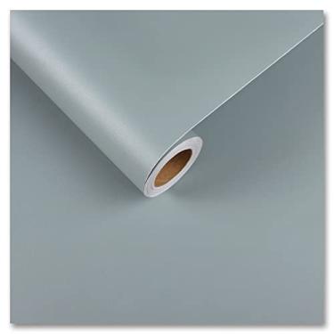 Imagem de CRE8TIVE Papel de parede azul embaçado de 60,96 cm x 299,7 cm de largura para descascar e colar bancadas papel de contato azul espesso autoadesivo papel de parede azul claro removível texturizado papel de vinil decorativo para armários de cozinha quarto