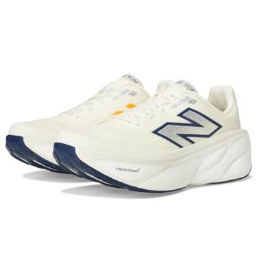 Imagem de New Balance Fresh Foam X More V5 Tênis de corrida masculino, Angorá/sal marinho/manga quente, 14 Wide