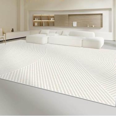 Imagem de Carpete estilo creme, confortável, macio, para sala de estar, listras artísticas, tapetes para quarto, minimalista, luxuoso, para vestiário, YHT071, D, 300x400CM