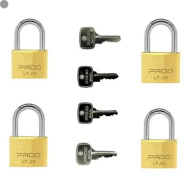 Imagem de Cadeado Segredos Iguais 4 unidades 20mm Pado