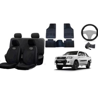 Imagem de Conjunto Completo de Capa de Couro e Acessórios para Hilux 16-19 - Aer