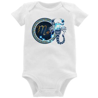 Imagem de Body Bebê Signo Escorpião Astrologia - Foca na Moda, Branco, G