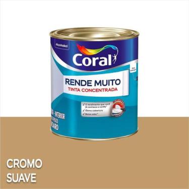 Imagem de Tinta Acrílica Coral Rende Muito Standard Fosco 800ml, Cromo Suave