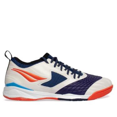 Imagem de Chuteira Futsal Penalty Max 1000 Branco/Marinho, Branco, Marinho, 39