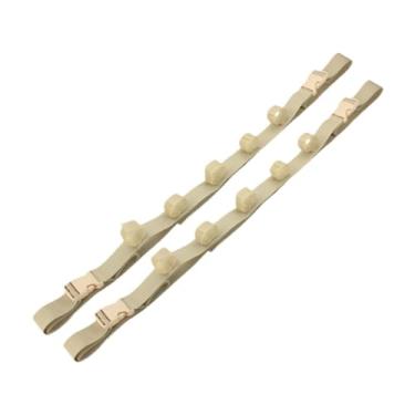 Imagem de UGPLM 2 peças Pesca Rodel Strap Belts de 43,31 polegadas a 61,02 polegadas de alça de haste de pesca para carro para garagem de parede ao ar livre, Cáqui