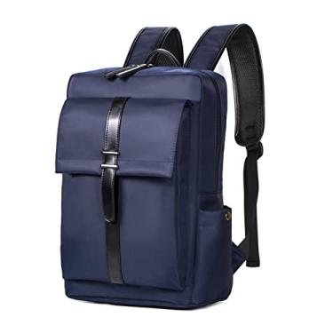 Imagem de Mochila vintage para homens mochilas escolares funcionais para adolescentes mochila para laptop de grande capacidade casual mochila feminina(Blue)