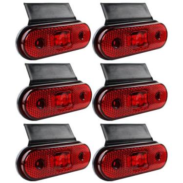 Imagem de 6 Lanterna Lateral Caminhão Carreta Facchini LED VM +Suporte - Prime