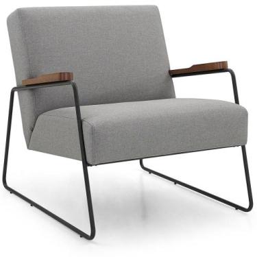 Imagem de Poltrona de Aproximação Herval Jade, Linho Cinza