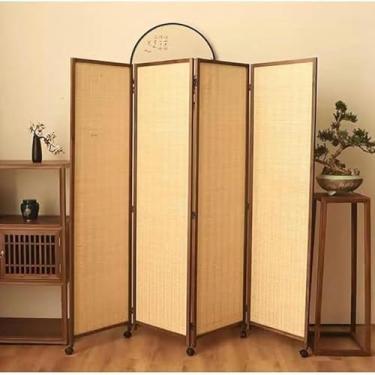 Imagem de Tela divisória de quarto, tela dobrável de privacidade de painel 3/4/5 de piso, tela divisória de parede independente portátil para divisão de cômodos
