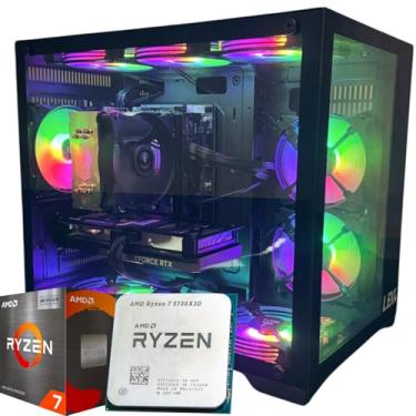 Imagem de Pc Gamer Aquario AMD Ryzen 7 5700X3D, Placa mãe B450, 32Gb DDR4, SSD Nvme 1Tb, Fonte 650w 80Plus, Gabinete Aquario com 9 Fans ARGB com controladora - ESCOLHA A PLACA DE VIDEO (RTX 3050 6GB)