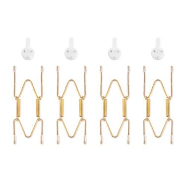 Imagem de Cabides de parede para parede de 10 a 12,7 cm, pacote com 4, dourado