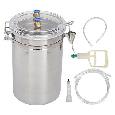 Imagem de 2L Capacidade de Aço Inoxidável Máquina de Ordenha Manual de Ovelha de Vaca de Vácuo Máquina de Ordenha de Vaca de Cabra, Kit de Ordenha Portátil para Fazenda de Leite Fazenda