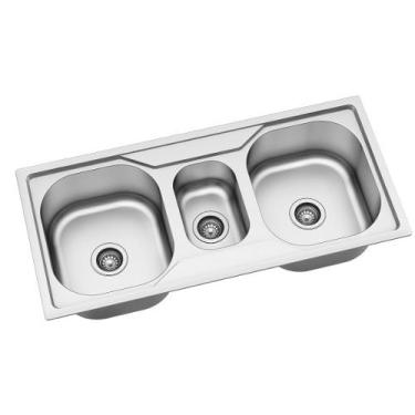 Imagem de Cuba Inox Debacco Tripla 232 Espressione