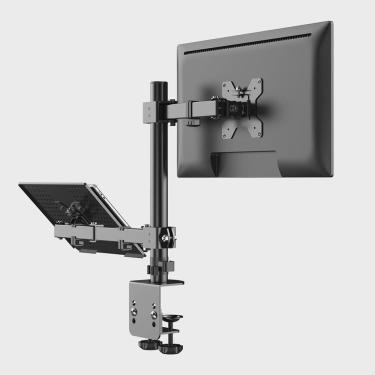 Imagem de Suporte de Mesa para Monitor de 13 a 27 com Apoio para Notebook Brasforma