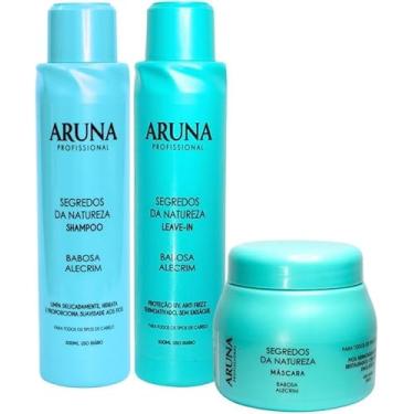Imagem de Combo Segredos da Natureza - Shampoo 300ml + Máscara 300g + Leave-In 300ml - Hidratação, Brilho e Fortalecimento com Babosa e Alecrim