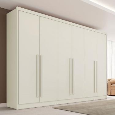 Imagem de Guarda-Roupa Casal Valencia 6 Portas 6 Gavetas 100% Mdf Off White - Mademarques