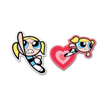 Imagem de Elektroplate Oficialmente licenciado Powerpuff Girls Bubbles Dynamics | Adesivo de vinil premium para todos os climas para carro, garrafa de água, laptop, tablet, refrigerador, telefone | Feito nos