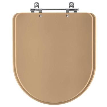 Imagem de Assento Sanitario Poliester Carrara Bege Castor Para Vaso Deca