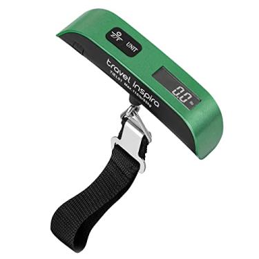 Imagem de travel inspira Balança de Bagagem, Balança Digital Portátil de Bagagem Suspensa para Viagens, Balança de Peso de Mala com Tinta de Borracha, 110 Libras, Bateria Incluída - Verde