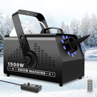 Imagem de LaluceNatz Máquina De Neve Artificial 1500 W Para Fazer Flocos - Com Luzes Rgb 8 Leds P...