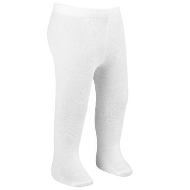 Imagem de Meia Bebe  Meias Calças Kids Infantis Meia Calca Bebê Duck, Branco