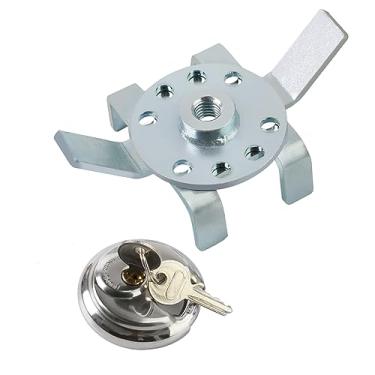 Imagem de PACEWALKER Dispositivo De Travamento Tanque Propano Duplo Para Rv, Eixo Roscado 3/8''-16, Trava Antifurto Gás Segurança Com Manilha