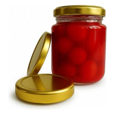 Imagem de 24 Potes Vidro Nadir Figueiredo Belém 240ml Tampa E Lacre (Dourado)