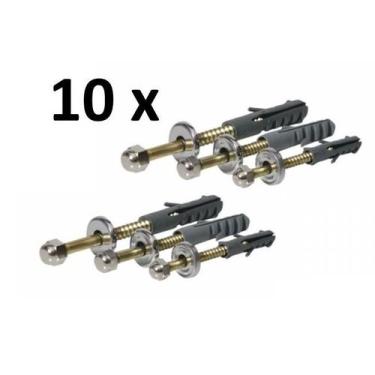 Imagem de Parafuso Latonado Bucha 10mm Fixação Vaso Sanitário Bidê Pia Tanque La