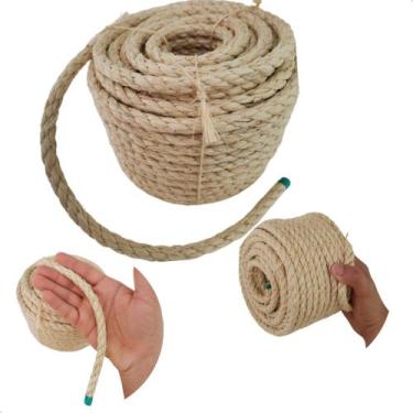 Imagem de Corda de Sisal 10mm com 5 Metros para Balanço e Artesanatos - Sisal No