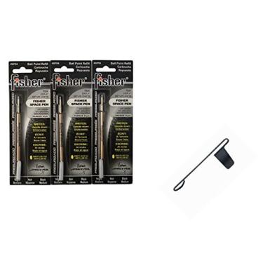 Imagem de Refil Fisher SPR4 para caneta espacial Bullet Fisher, preto, pacote com 3 Plus um clipe preto grátis!