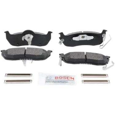 Imagem de BOSCH BE1041H Conjunto de pastilhas de freio a disco semimetálico azul com hardware - compatível com Infiniti QX56 selecionado; Jeep Commander, Grand Cherokee; Nissan Armada, Titan; TRASEIRA